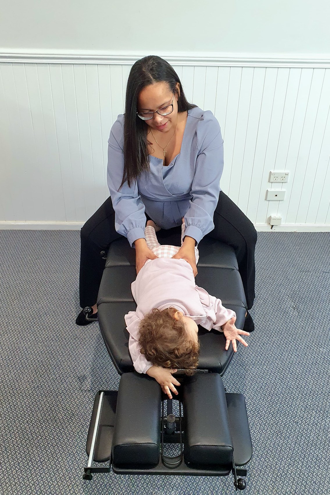 A gentle paediatric adjustment at Kingscliff Central Chiropractic
